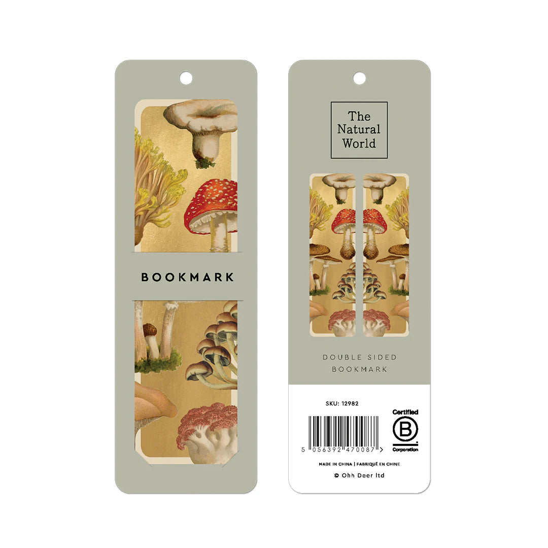 Natural World Mushroom Double Sided Bookmark