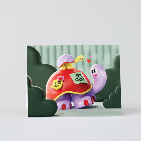 I Love You Dad snail card