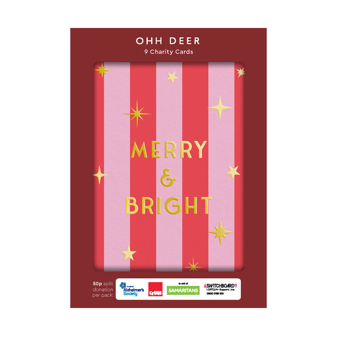 Stripe Card Pack of 9