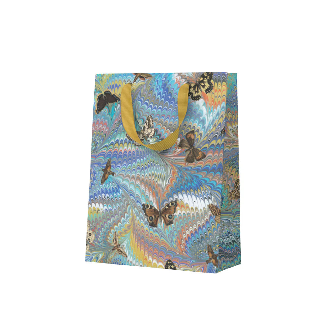Marble Butterfly Blue Medium Gift Bag