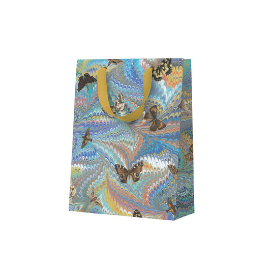 Marble Butterfly Blue Medium Gift Bag