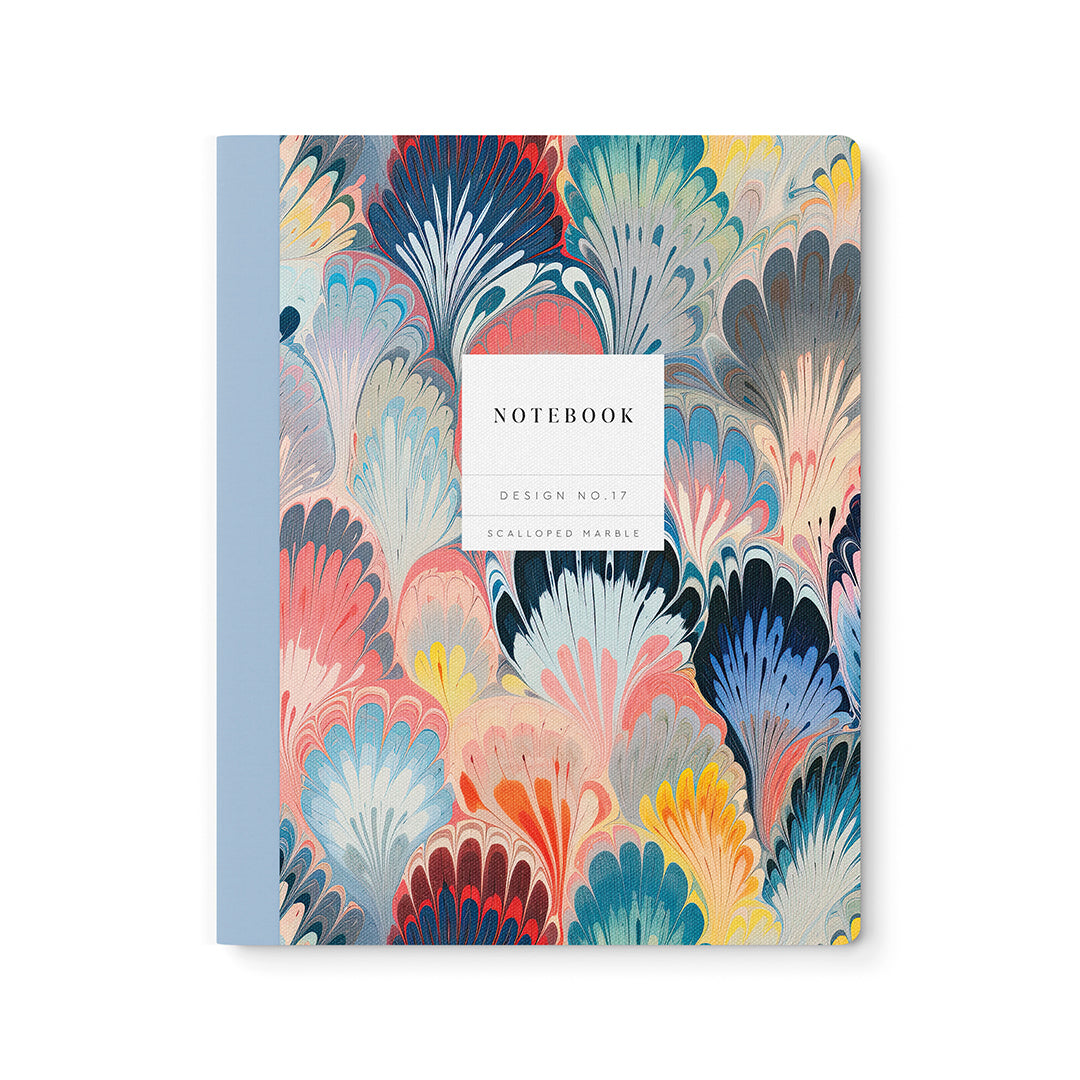 Scalloped Marble Kaleido Exercise Book