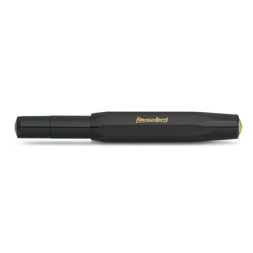 A black Kaweco Classic Sport Fountain Pen from the Pencil Me In stationery shop.