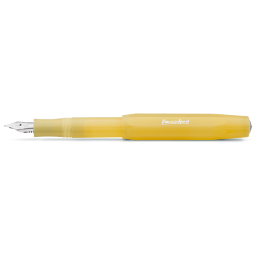 A sweet banana yellow Kaweco Frosted Sport Fountain Pen available from the Pencil Me In stationery shop.