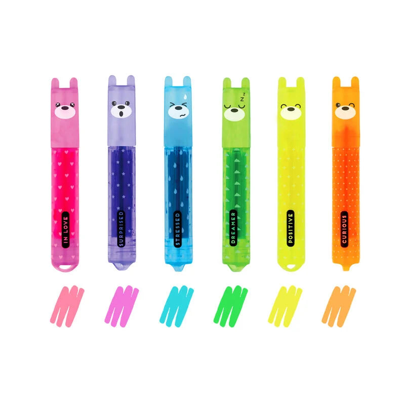 A pack of mini neon highlighters from the Pencil Me In Stationery shop.