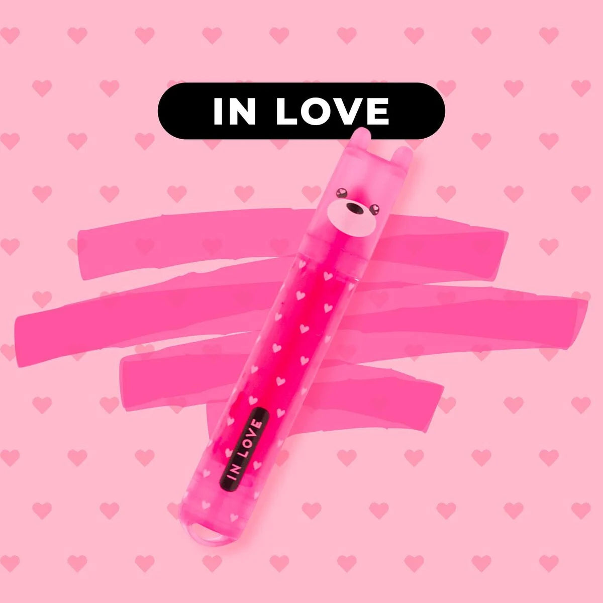 A mini neon pink highlighter from the Pencil Me In Stationery shop.