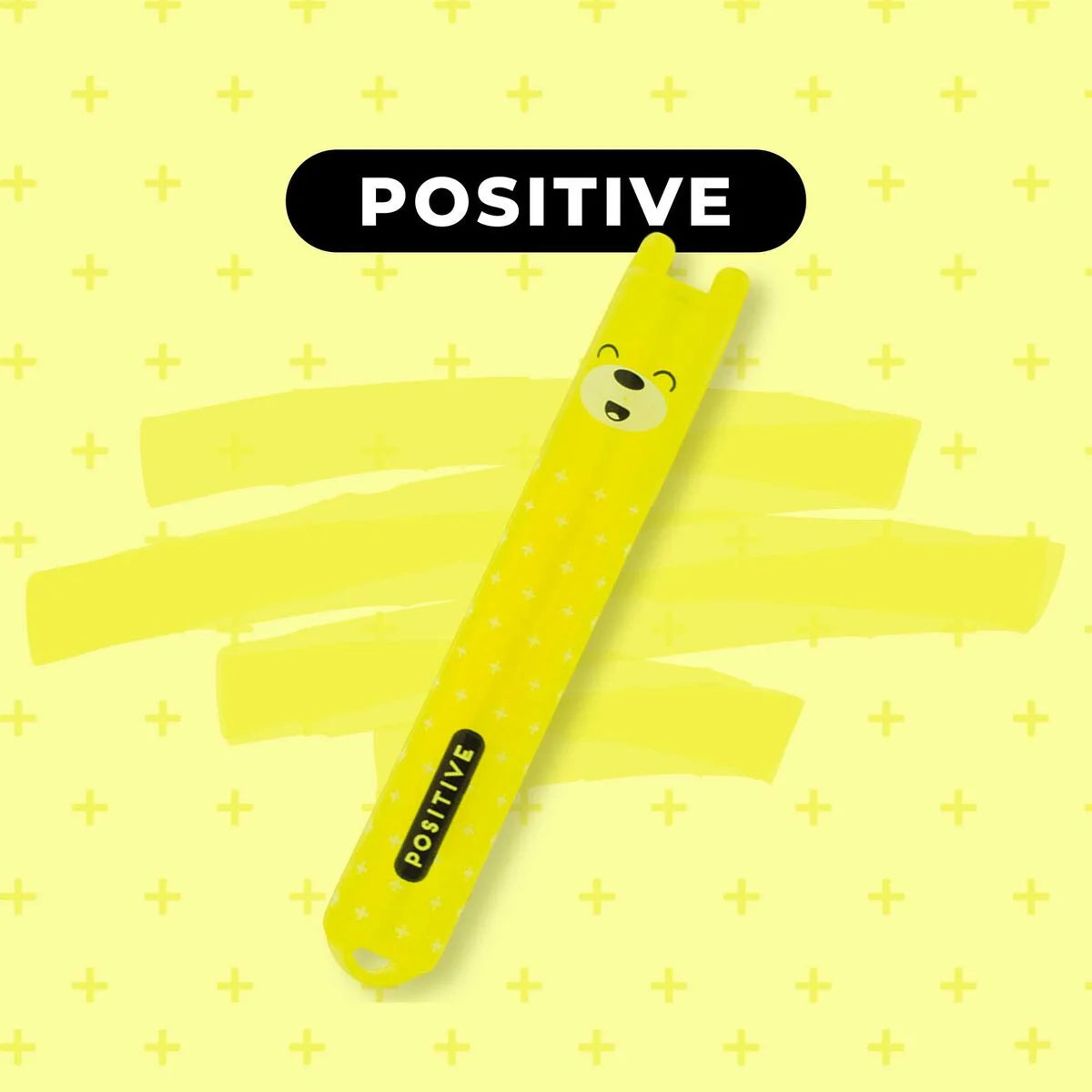 A mini neon yellow highlighter from the Pencil Me In Stationery shop.