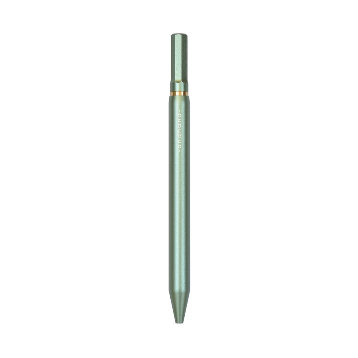 A Green pen with gold accents available from the Pencil Me In stationery shop.