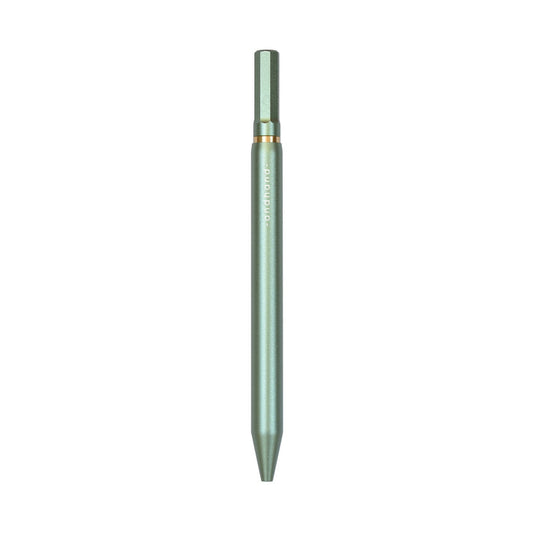 A Green pen with gold accents available from the Pencil Me In stationery shop.