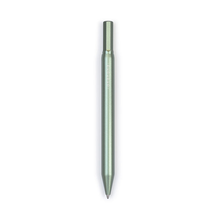 A Green pen with gold accents available from the Pencil Me In stationery shop.