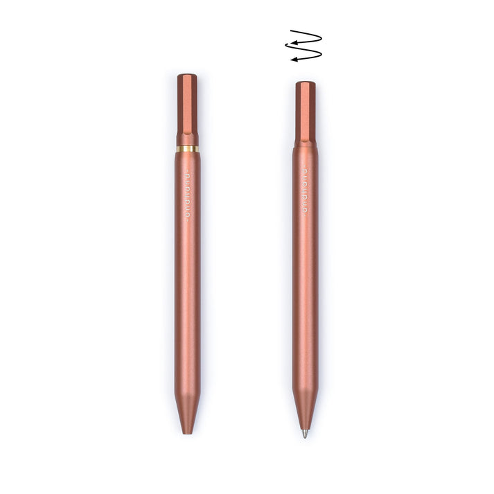 A terracotta red pen available from the Pencil Me In stationery shop.