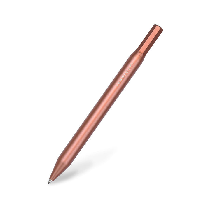 A terracotta red pen available from the Pencil Me In stationery shop.
