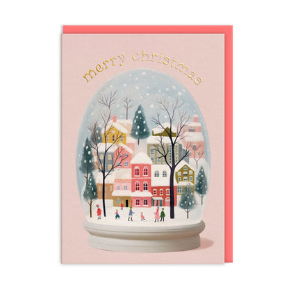 Merry Christmas Snowglobe Card Pack of 9