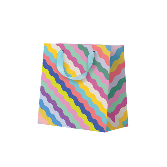 Colourful Wavy Lines Small Gift Bag