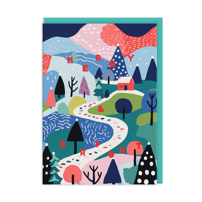 Scandi Town Christmas Card Pack of 9