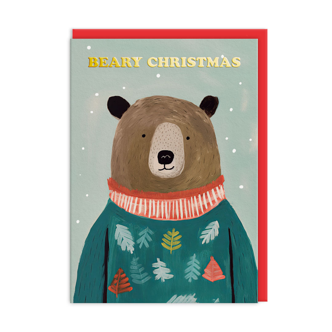 Festive Bears Card Pack of 9