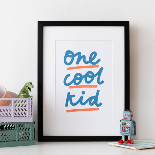 One cool kid A4 print from the Pencil Me In stationery shop