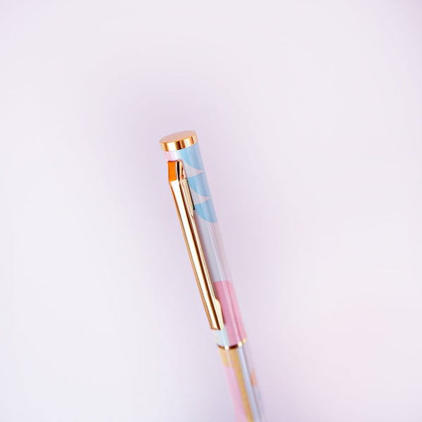 A patterned ballpoint pen from the Pencil Me In stationery shop.