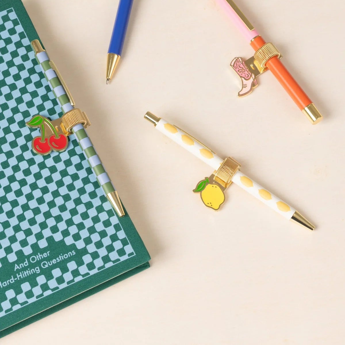 Pen Clips - Lemon & Cherry