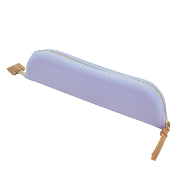 A soft silicone pencil case in violet from the Pencil Me In stationery shop.