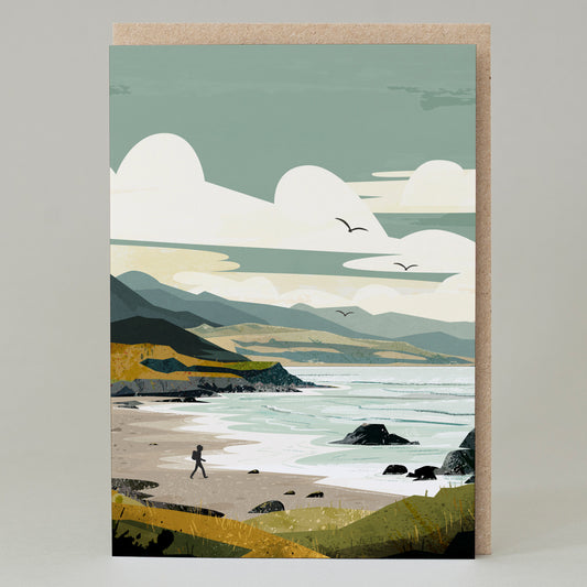 Beach and walker Landscape' Card