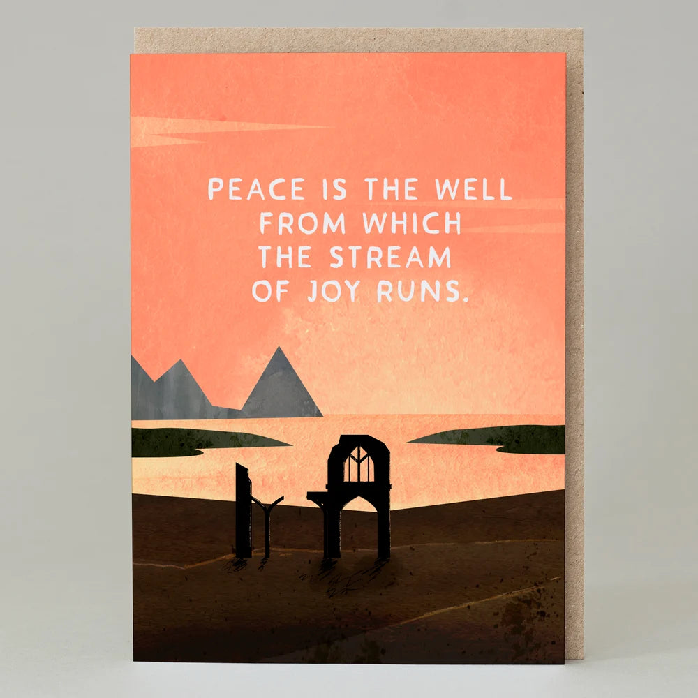 Peace is the well card