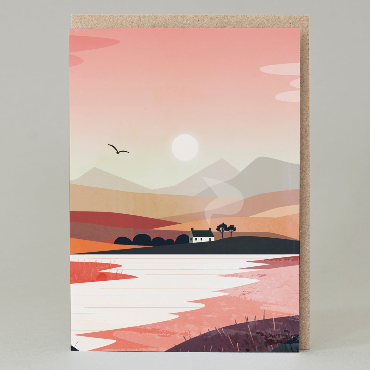 Pink Sky Bothy Card