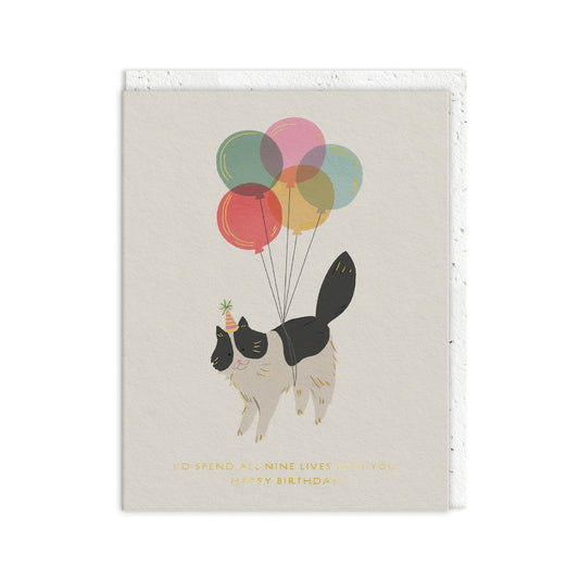 Nine Lives Greeting Card