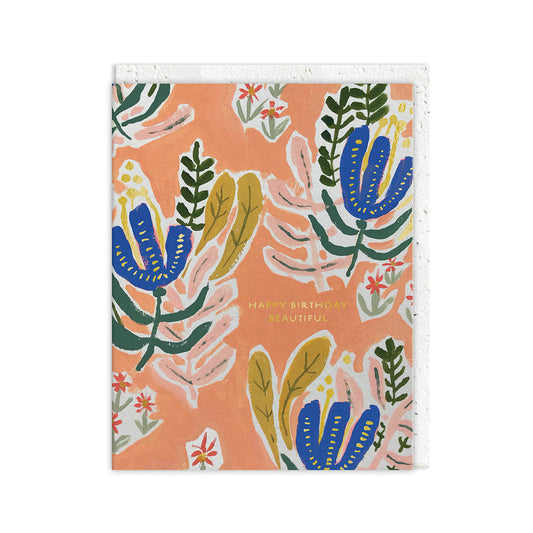 Beautiful Birthday Flowers Greeting Card