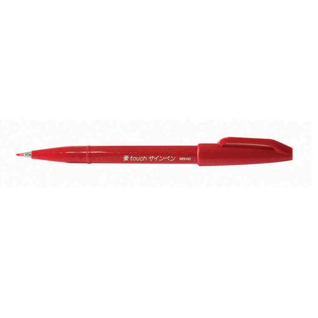 Red brush sign pen from the Pencil Me In stationery shop