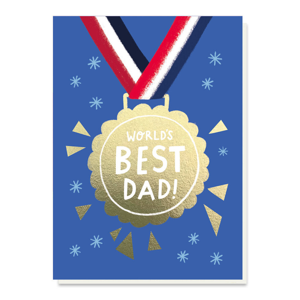 World's Best Dad medal card