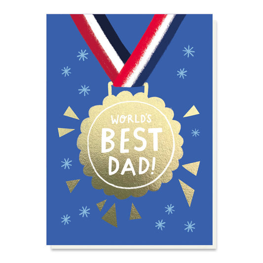 World's Best Dad medal card