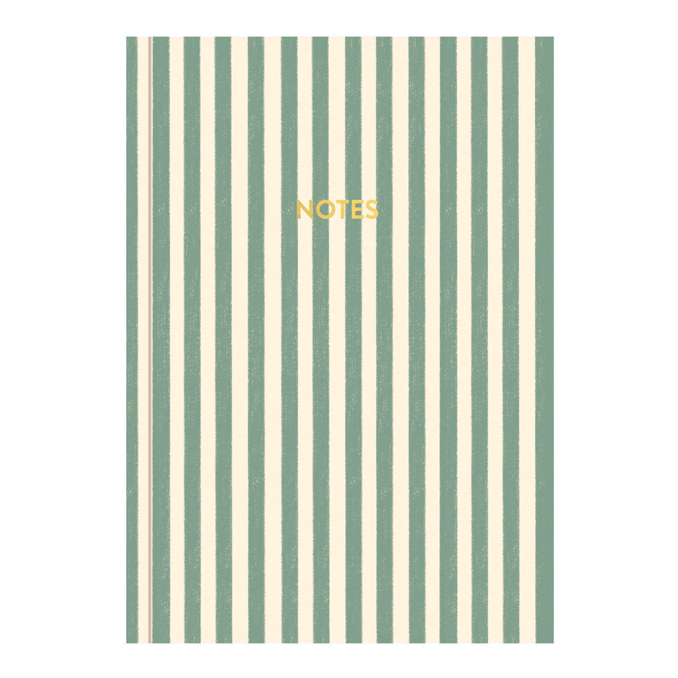 Sage Stripes A5 Lined Notebook