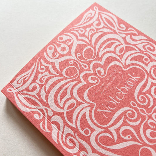 Coral Swirl Notebook - A5