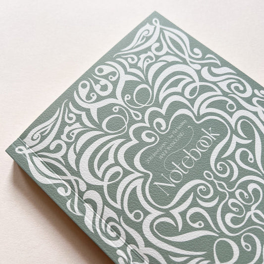 Sage Green Swirl Notebook - A5