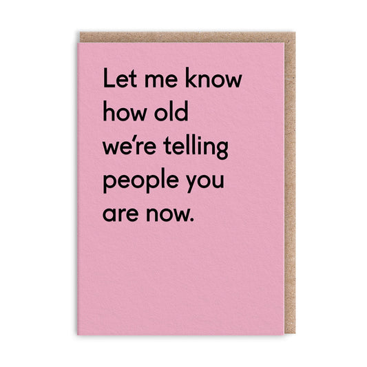 Let Me Know Birthday Card
