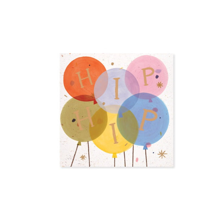 Hooray Balloons Layered 3D Greeting Card