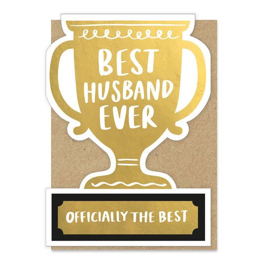 Best Husband Trophy card