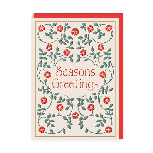Floral Seasons Greetings card