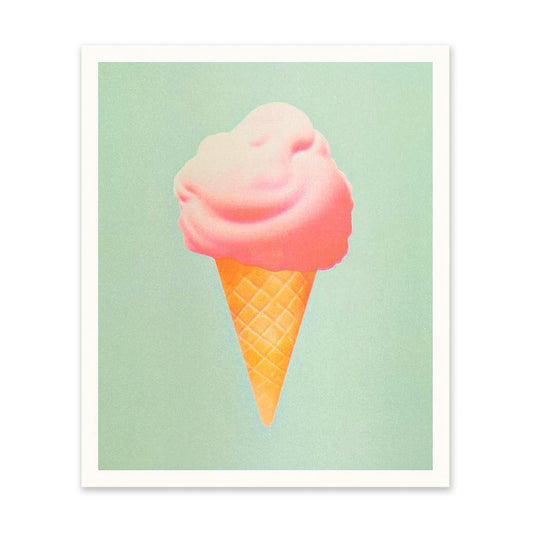 Ice cream 10x12inch Risograph Print