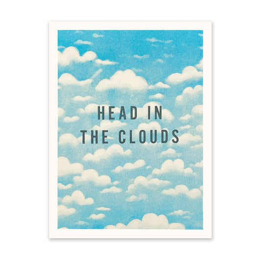 Head in the Clouds 8x6inch Risograph Print