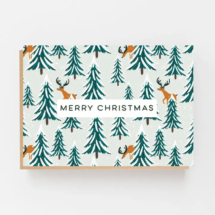 Reindeer in the Trees card