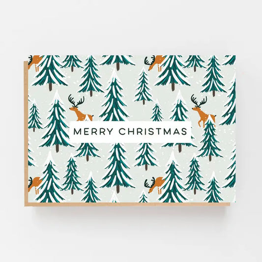 Reindeer in the Trees card
