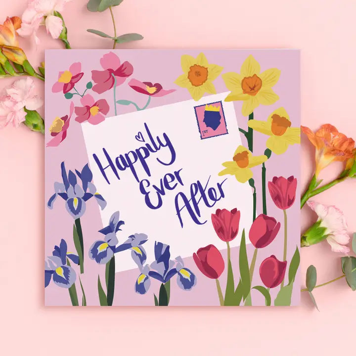 Happily Ever After, Meadow Floral Greeting Card