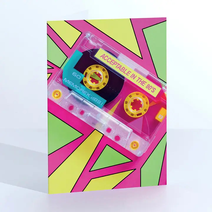 Acceptable in the 80's Retro Mix Tape Card