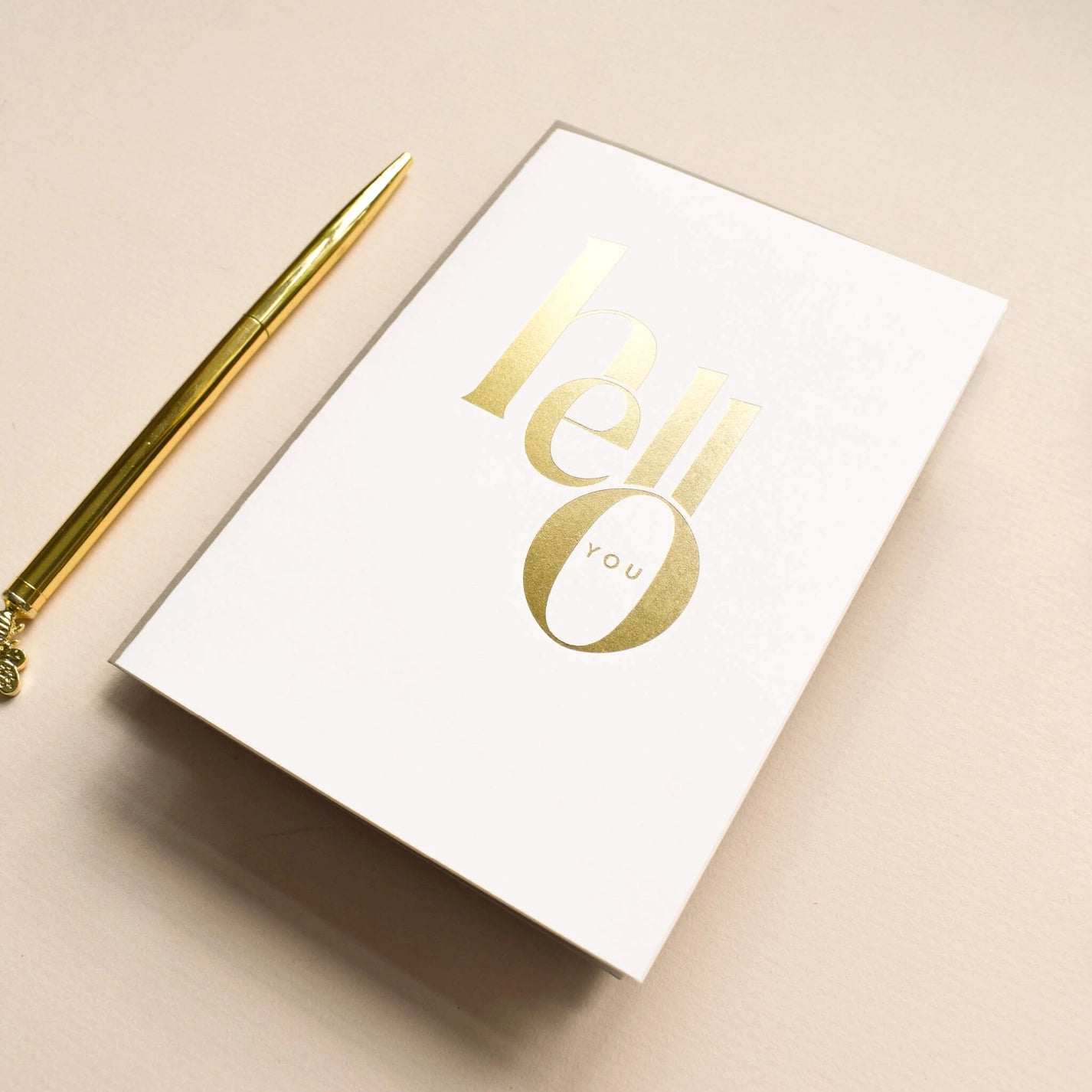Hello You gold foil card