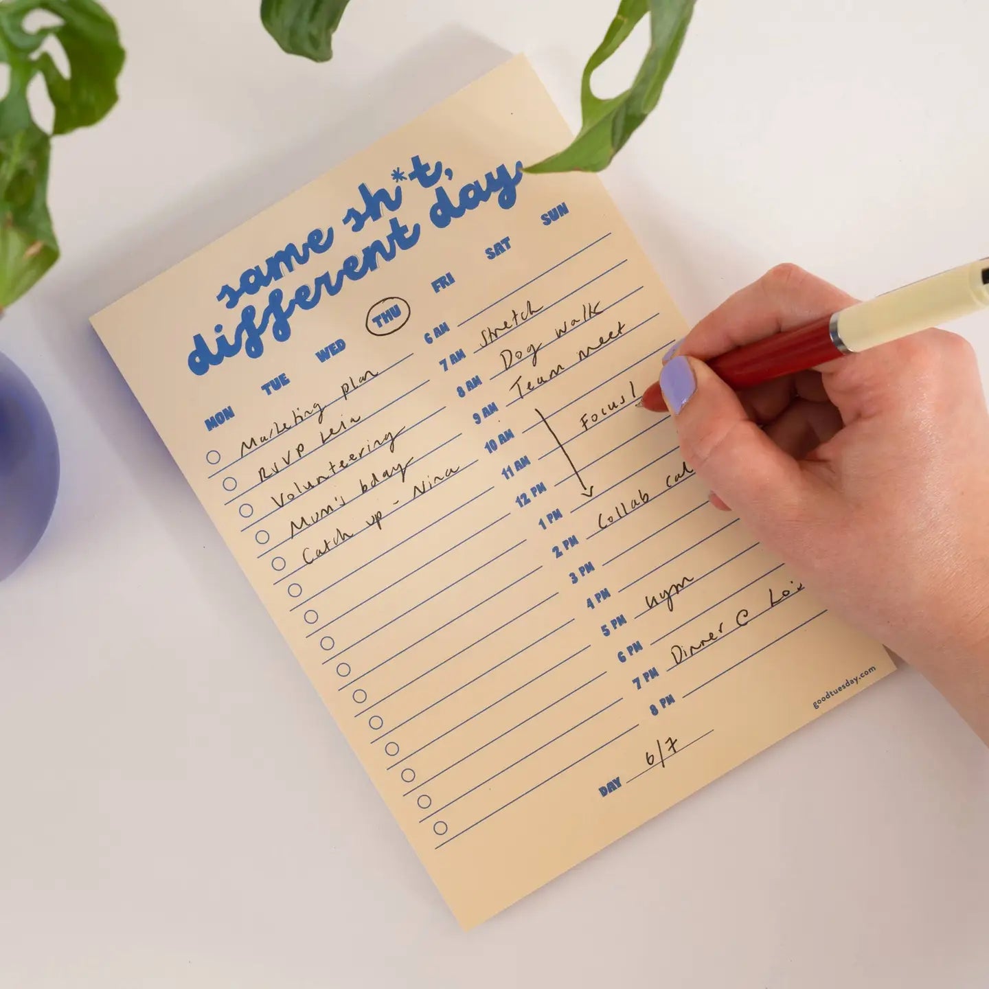 A5 Daily Planner Pad - Same sh*t, different day