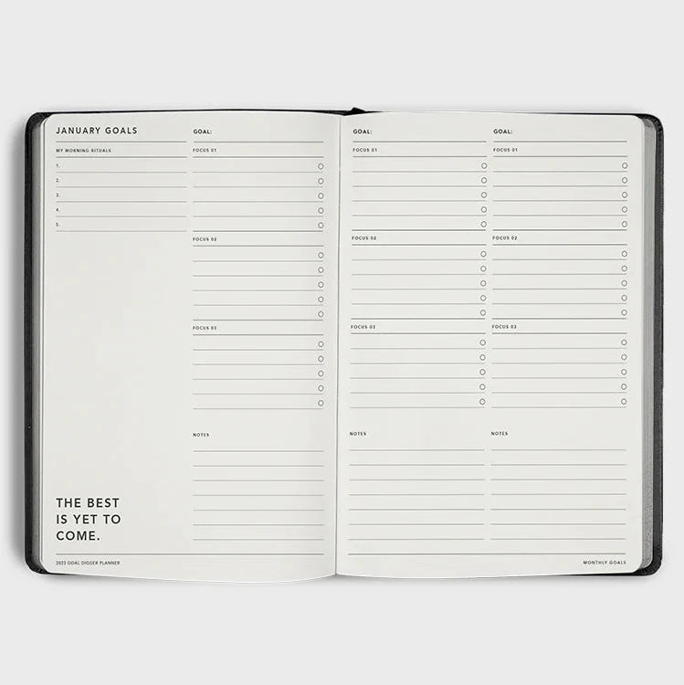 MiGoals | 2025 Goal Diary Bold Design - 2 colours