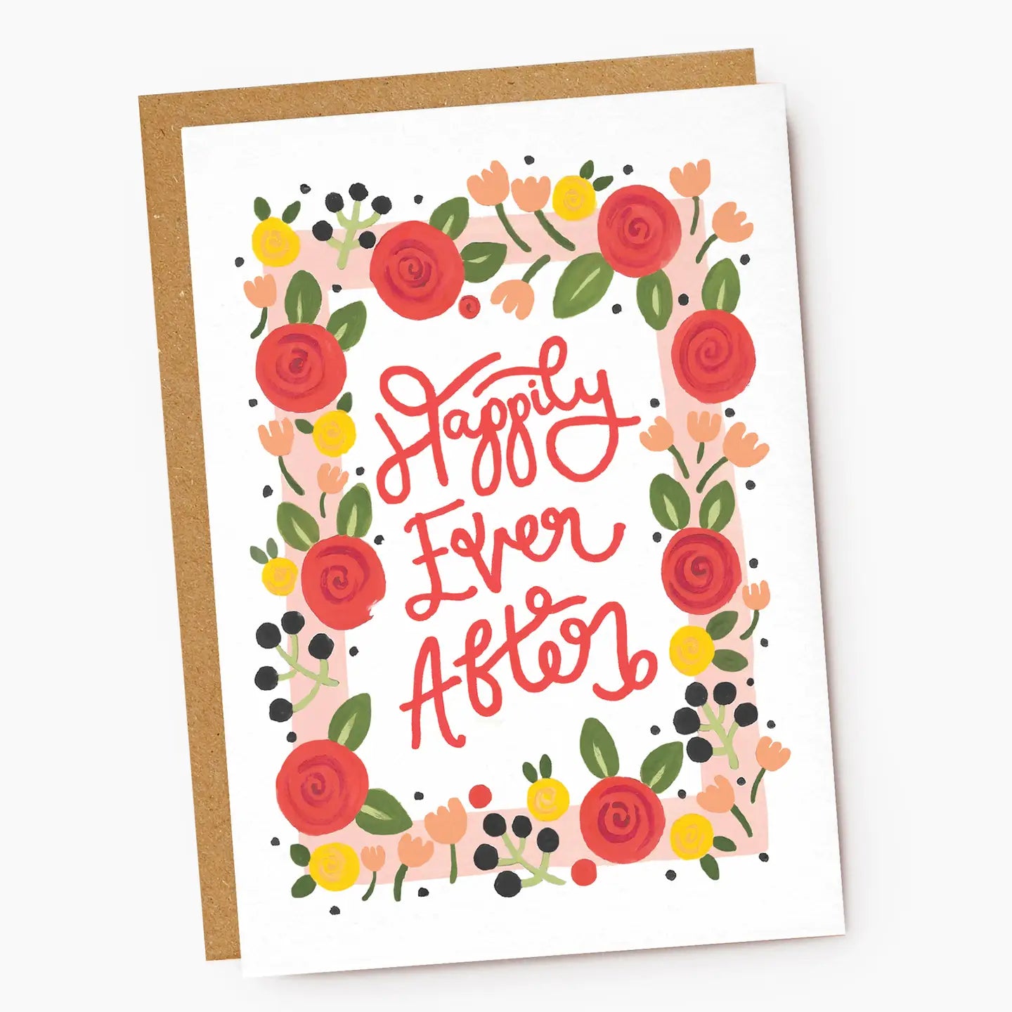 Happily Ever After Floral Wedding card