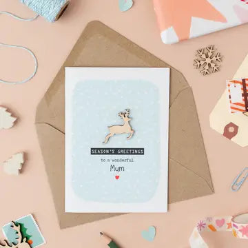 Mum Christmas Embellished card